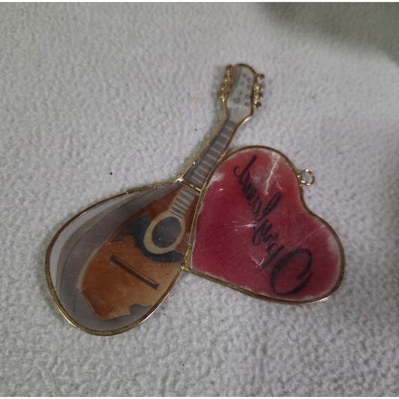 Vintage Opryland Shell Window Sun Catcher Ornament Guitar Bandurria - Picture 5 of 7